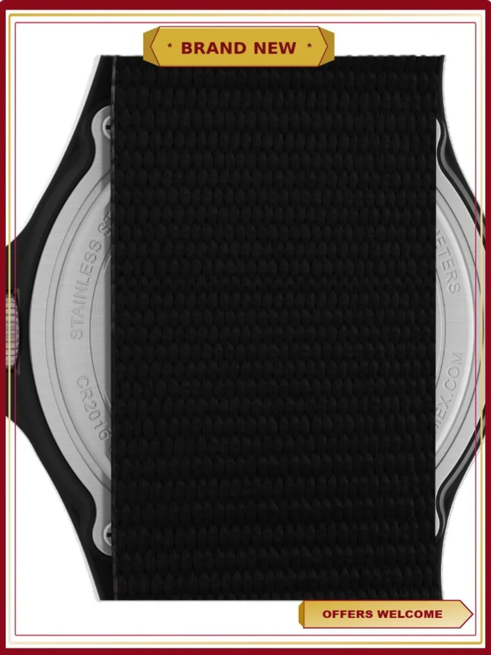 Men's Expedition Acadia Fabric Strap Watch, Black